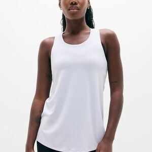 Athleta Cream Scoop Neck Tank — Lightweight Performance Top